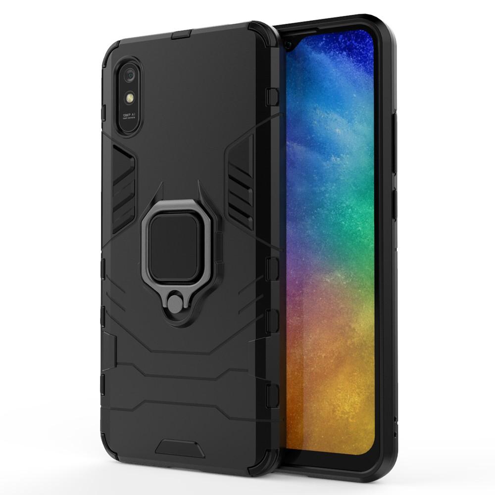Ốp lưng cho Xiaomi Redmi 9A iron man chống sốc kèm nhẫn xoay chống xem video bảo vệ camera