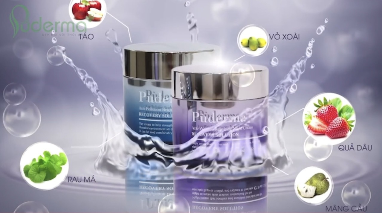 Bộ Kem Dưỡng Trắng Da Ngày và Đêm Puderma: Nâng Cơ, Chống chảy xệ, Giảm nếp nhăn, bật tone trang điểm.