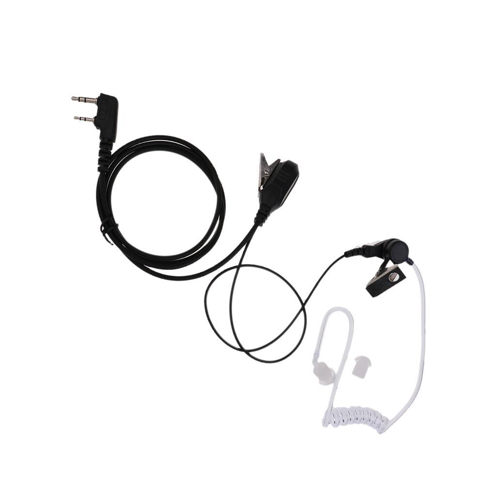 2-pin Covert Acoustic Tube Earpiece Headset for Kenwood Wouxun Baofeng