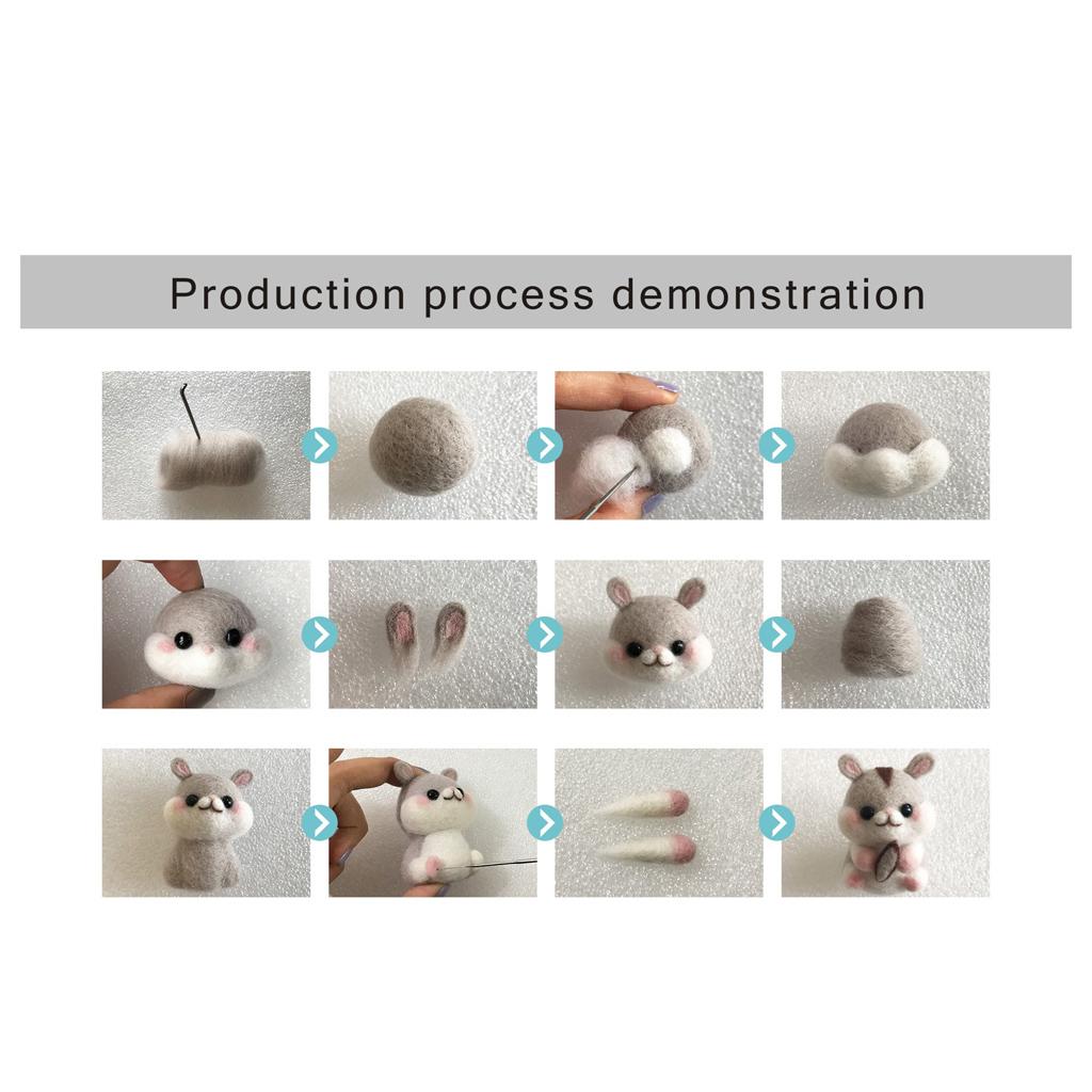 Hamster Needle Felting Kit DIY For Beginners with Basic Tools and Tutorials