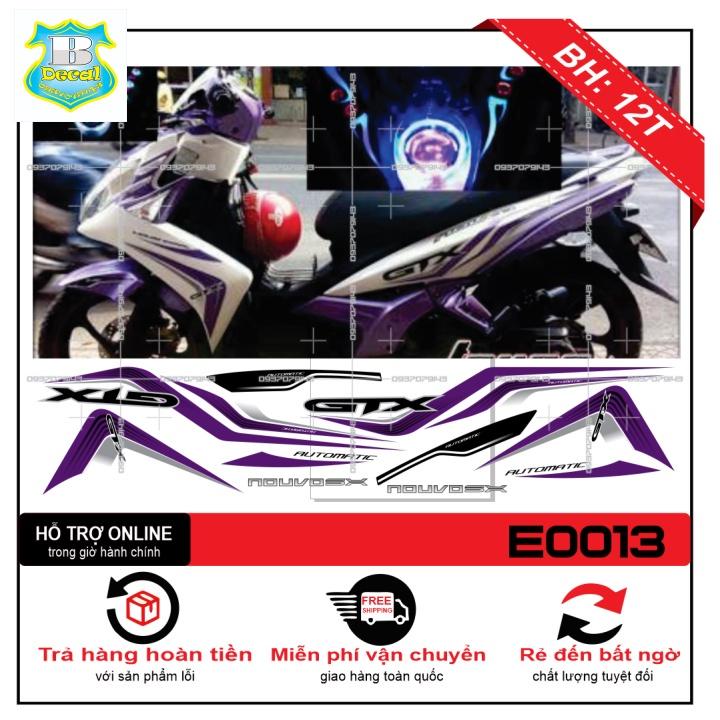 TEM XE NOUVO 5 GTX TRẮNG TÍM