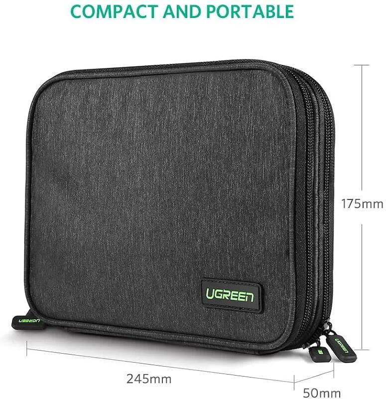 Ugreen UG50147LP139TK giỏ áo đựng ipad mini và phụ kiện 2 lớp màu xám - HÀNG CHÍNH HÃNG
