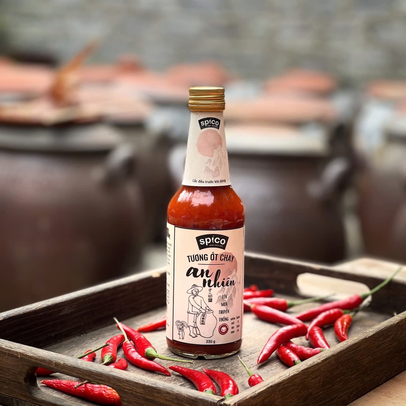 Tương Ớt An Nhiên SPICO Ăn Chay Thực Dưỡng Không Tỏi Chai 330g