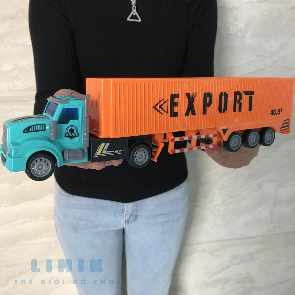 Xe container điều khiển từ xa, xe đồ chơi trẻ em điều khiển từ xa, mô phỏng chi tiết như bản gốc, chất liệu nhựa ABS