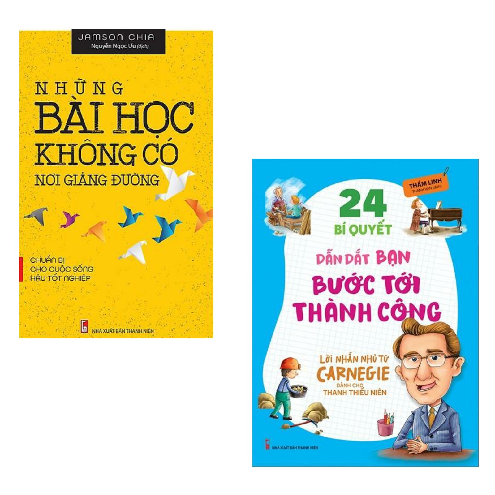 Hình ảnh Combo Cẩm Nang Hữu Ích Dành Cho Giới Trẻ: Những Bài Học Không Có Nơi Giảng Đường - Chuẩn Bị Cho Cuộc Sống Hậu Tốt Nghiệp +  24 Bí Quyết Dẫn Dắt Bạn Tới Thành Công - Lời Nhắn Nhủ Từ Carnegie Dành Cho Thanh Thiếu Niên (Tặng Kèm Bookmark Green Life)