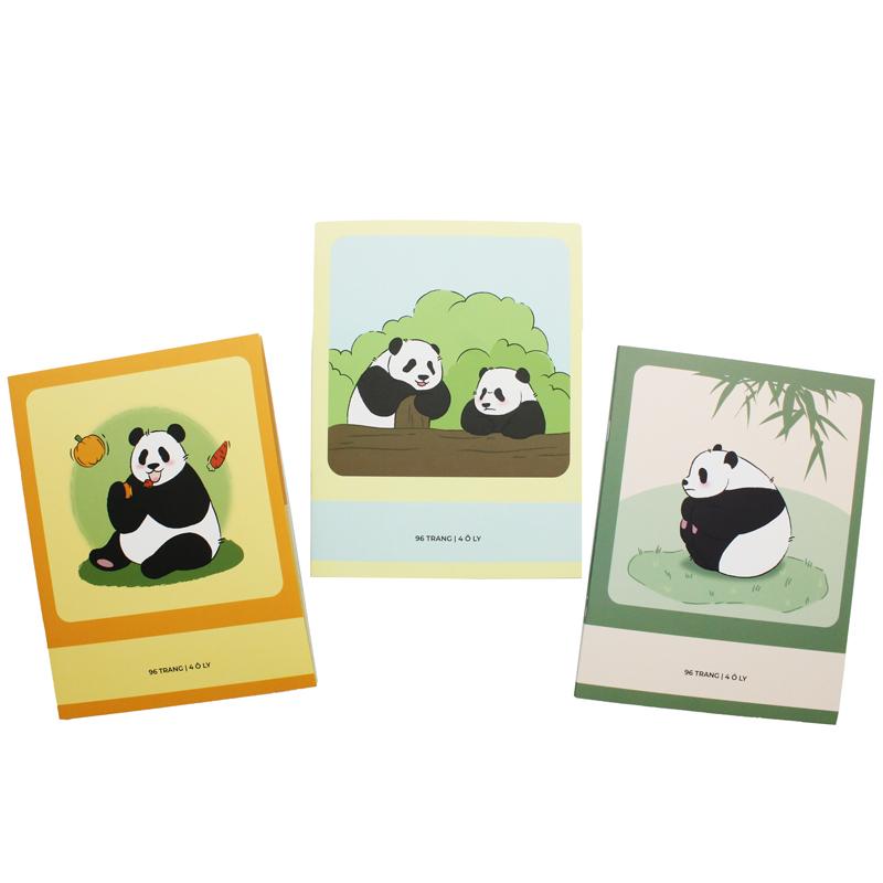 Tập Học Sinh Fluffy Panda - Miền Nam - 4 Ô Ly - 96 Trang 80gsm - The Sun 03