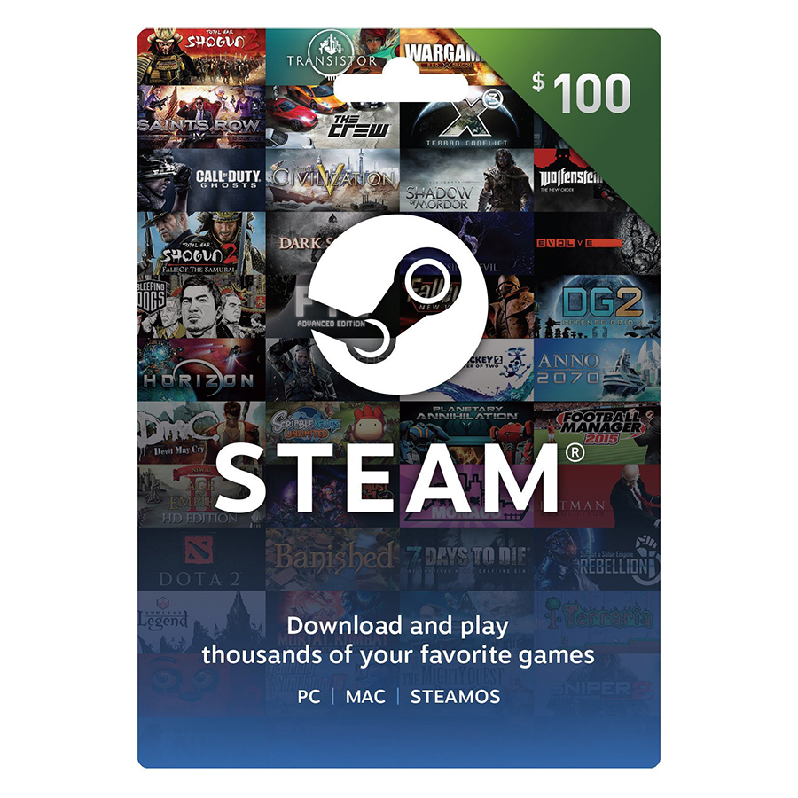 Thẻ Steam 100 USD - Hàng Chính Hãng