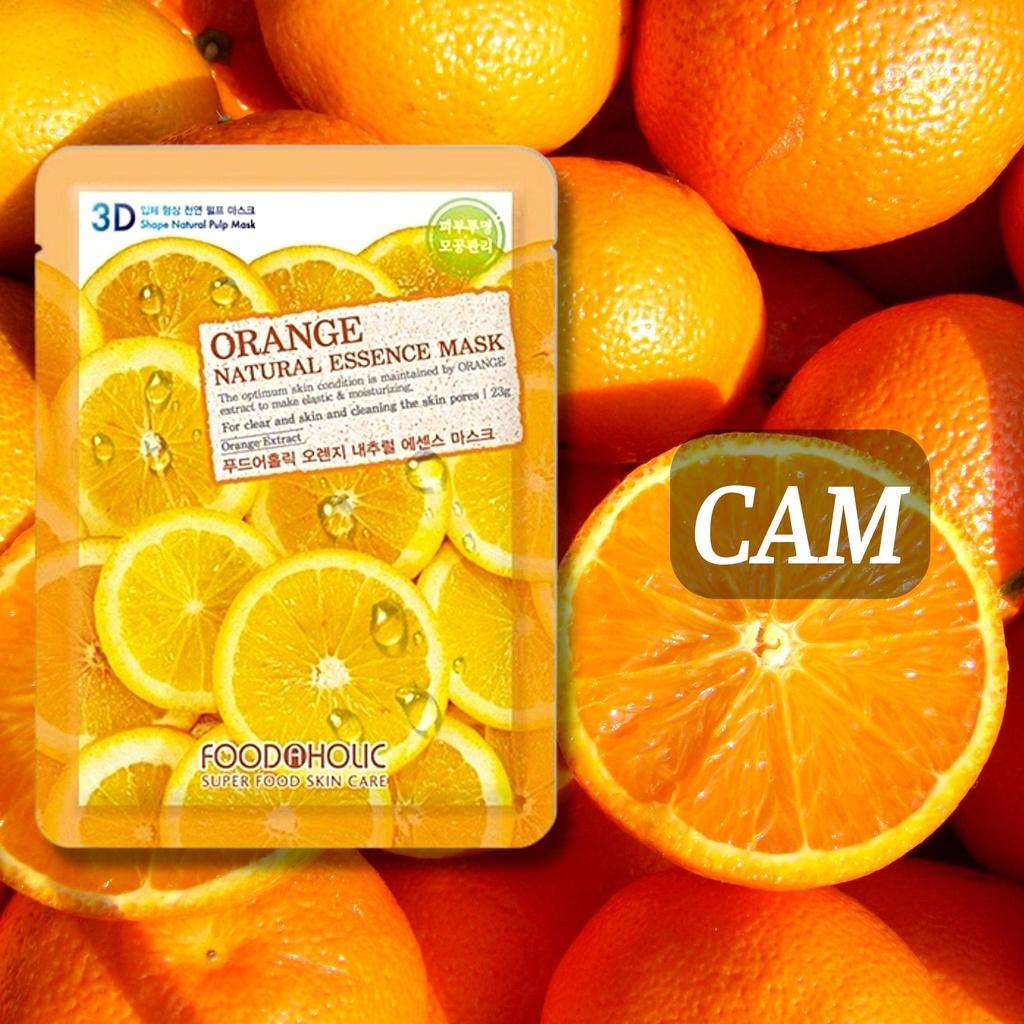 Mặt Nạ 3D Foodaholic Natural Essence Mask Orange (Cam) Dưỡng Da 23g
