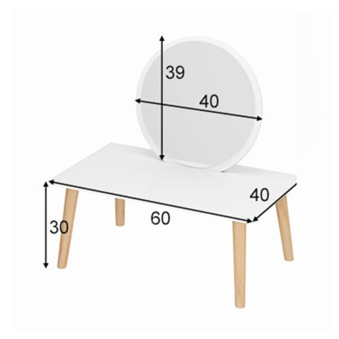 Bàn trang điểm ngồi bệt thiết kế đi kèm gương soi, chất liệu gỗ cao cấp FNL-117.01