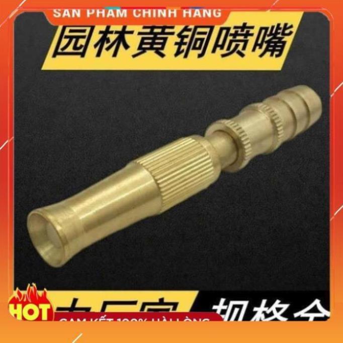 Đầu vòi xịt tăng áp mini Đầu vòi tăng áp đa năng bằng đồng tưới cây rửa xe cực mạnh 206587 tặng đai