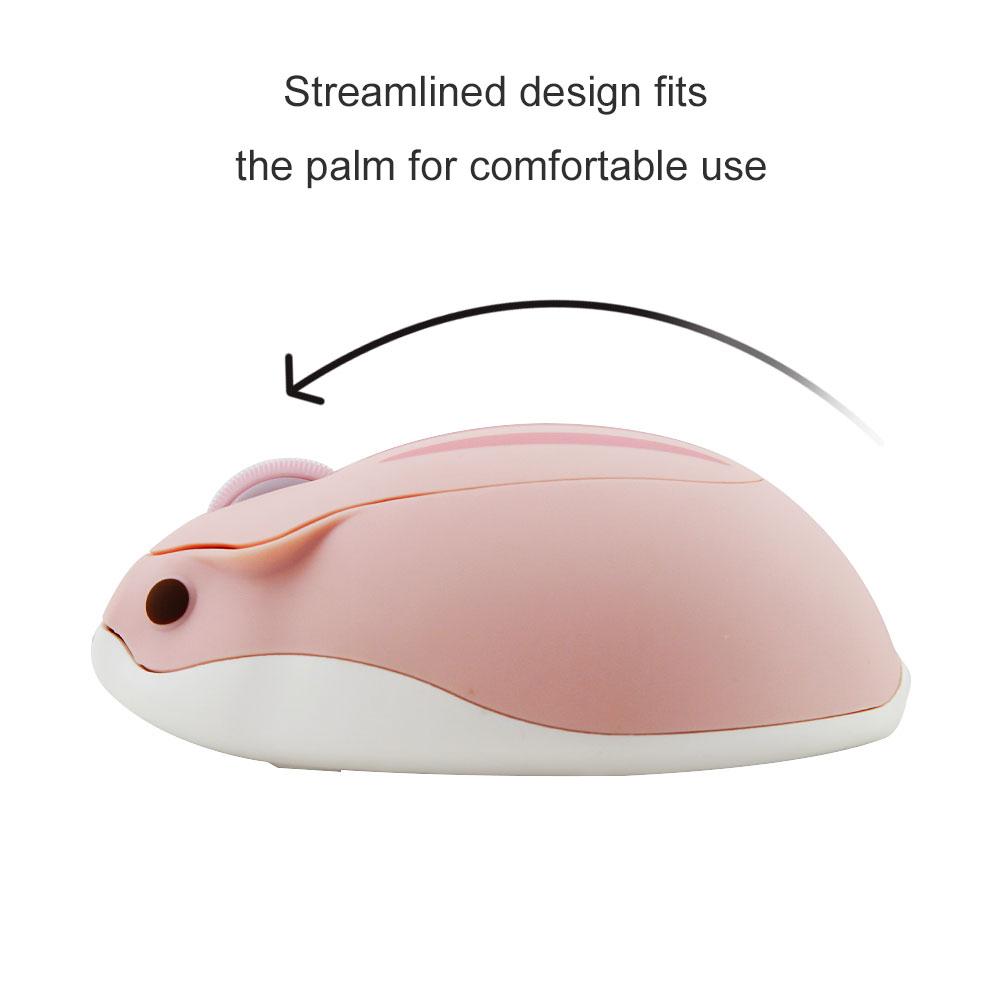 CHYI Hoạt Hình Dễ Thương Chuột Không Dây Chuột Quang Máy Tính Cổng Usb Mini Di Động Laptop Mause Hồng Hamster Thiết Kế Chuột Dành Cho Trẻ Em Macbook
