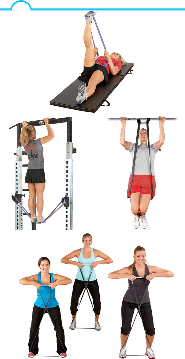Bộ dây bản thun tập thể lực Pseudois 5 màu, dài 208cm chất liệu cao su, có độ đàn hồi tốt và hỗ trợ các bài tập thể lực