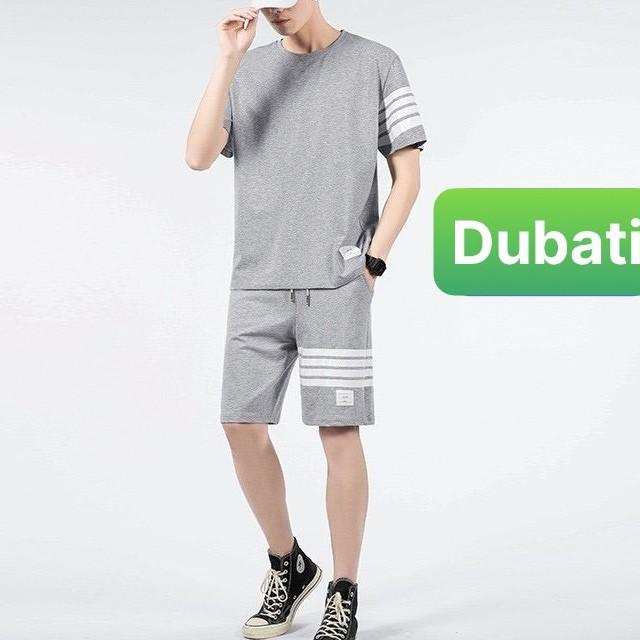 BỘ THỂ THAO NAM, ĐỒ BỘ THỂ THAO CAO CẤP PHỐI SỌC, 3 SỌC CHẤT THUN CO GIÃN - DUBATI FASHION