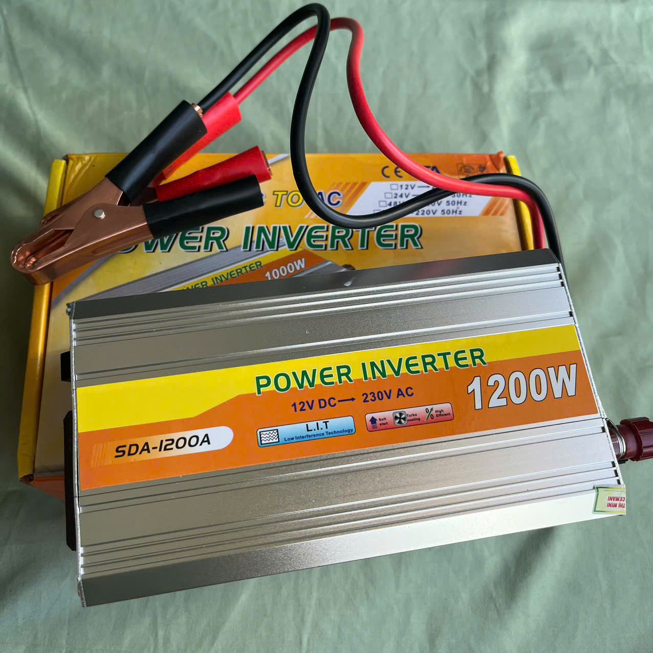 Biến Tần Kích 12V Sang 220V Công Suất 1200W Loại Tốt Siêu Bền– Giải Pháp Dự Phòng Khi Mất Điện đèn led