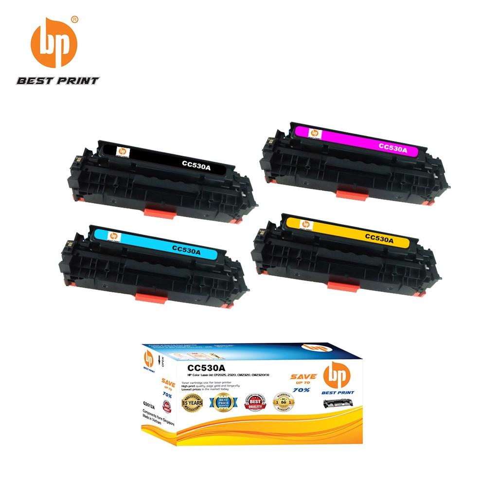 Hộp mực in BEST PRINT CC530 - CC531 - CC532 - CC533 dùng cho máy in HP Color LaserJet CP2025, 2320, CM2320, CM2320FXI - HÀNG CHÍNH HÃNG