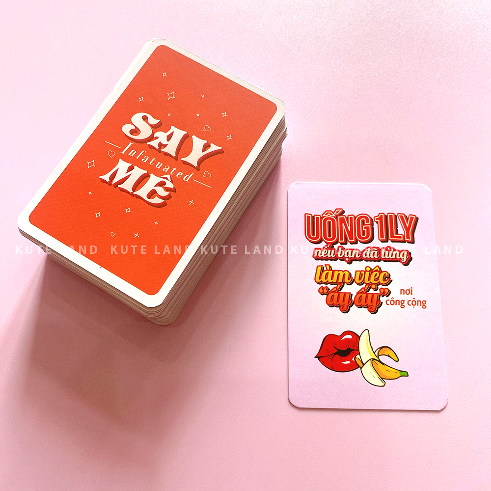 Bộ Bài Drinking Game SAY MÊ Dành Cho Cặp Đôi Hẹn Hò Đi Chơi 78 Lá