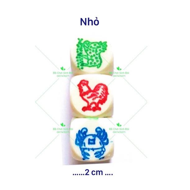 bầu cua nhựa (đá) - combo 2 bộ lớn và nhỏ