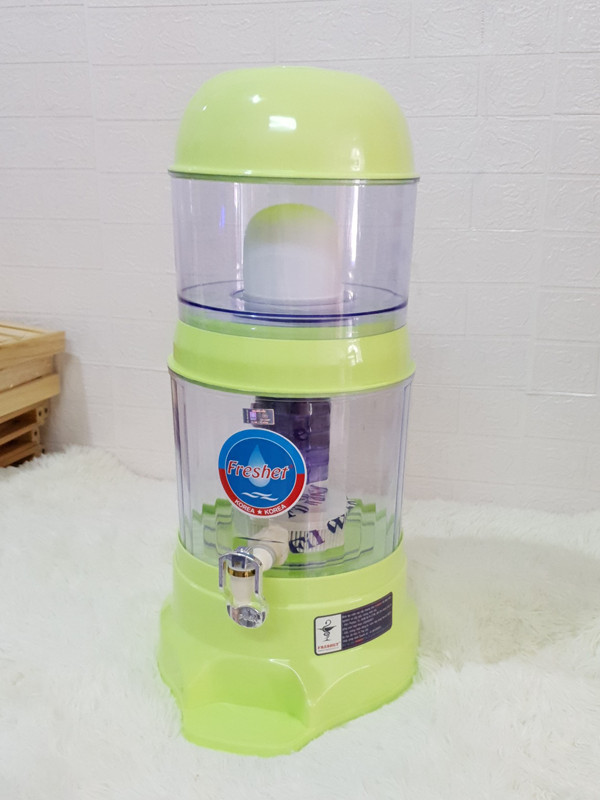 Bình lọc nước gia đình cao cấp Freshet Hàn Quốc chính hãng màu xanh cốm 16 lít