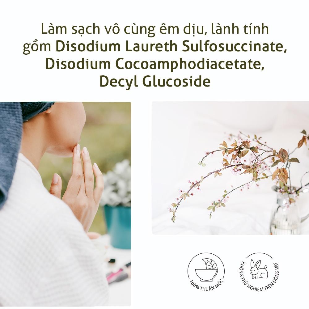 Gel Rửa Mặt Tạo Bọt Dịu Nhẹ Cho Da Dầu Mụn Nhạy Cảm, không chứa xà phòng, gúp sáng da, sản phẩm chính hãng the Fleura