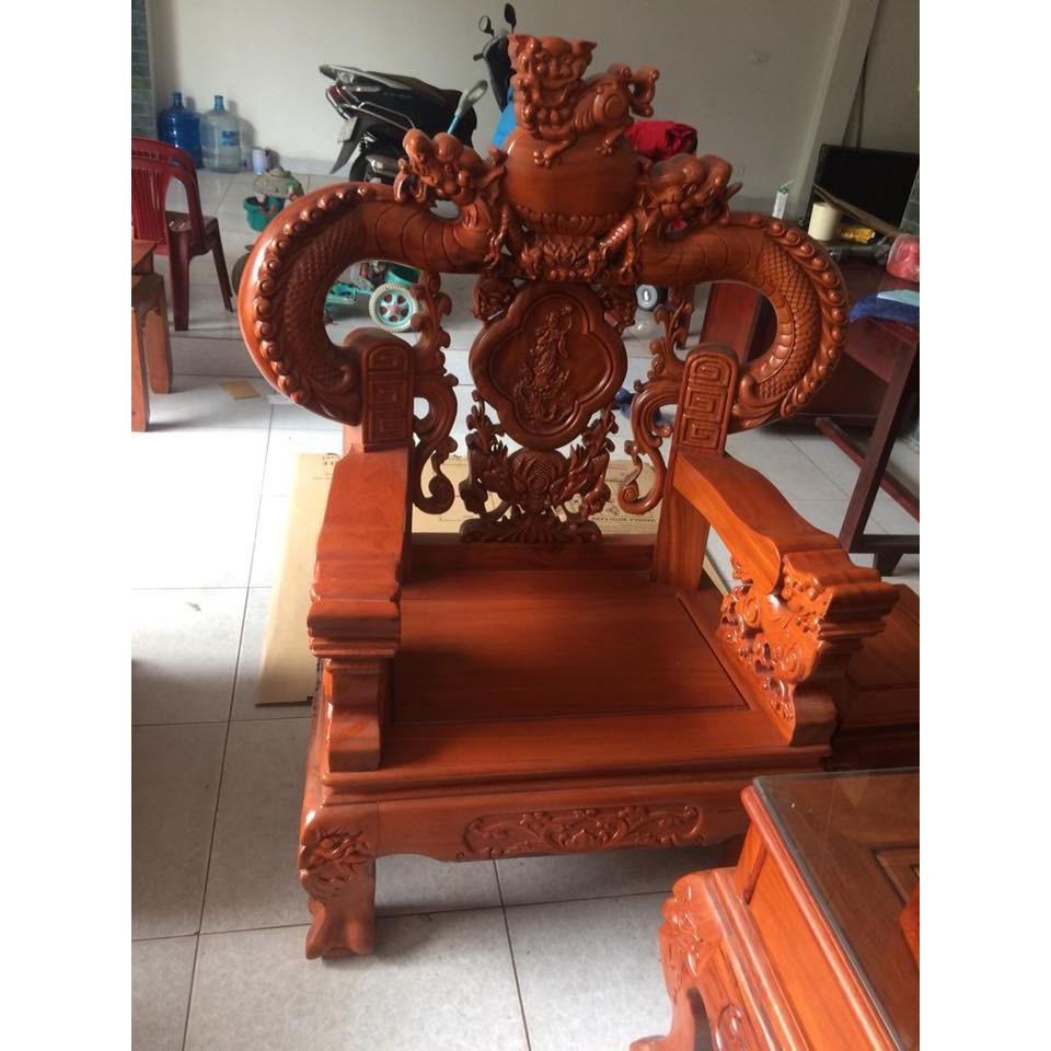 Bộ bàn ghế Rồng Khuỳnh Nghê Đỉnh gỗ Gõ Đỏ
