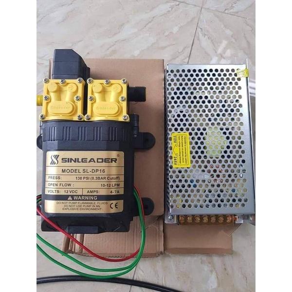 Máy Bơm đôi áp lực sinleader 12v 10A, rửa xe, phun thuốc, phun tưới, phun sương