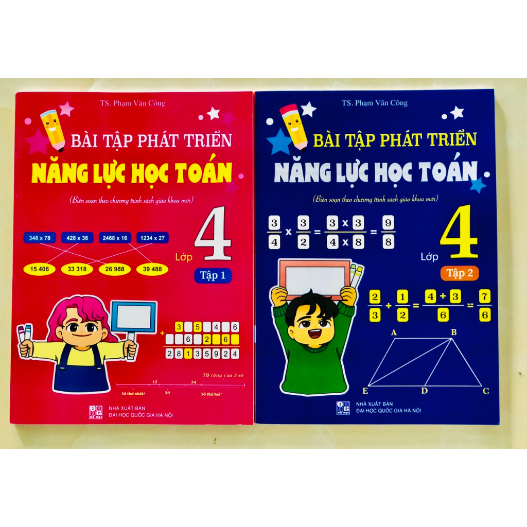 Sách - Combo Bài Tập Phát Triển Năng Lực Học Toán 4 Tập 1 + 2