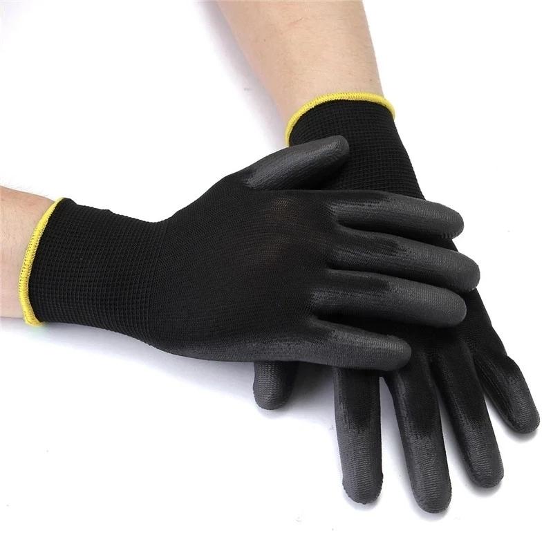 Găng tay lao động phủ nitrile an toàn Găng tay phủ PU và lòng bàn tay Găng tay an toàn thích hợp cho các phương tiện xây dựng và bảo trì