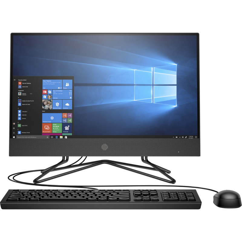 Máy tính để bàn HP 200 Pro G4 AIO Non Touch, Core i5-10210U(1.60 GHz,6MB),8GB RAM,1TB HDD,DVDRW,Intel UHD Graphics,21.5&quot;FHD,Wlan ac+BT,USB Mouse &amp; Keyboard,Win 10 Home 64_2J893PA - Hàng Chính Hãng