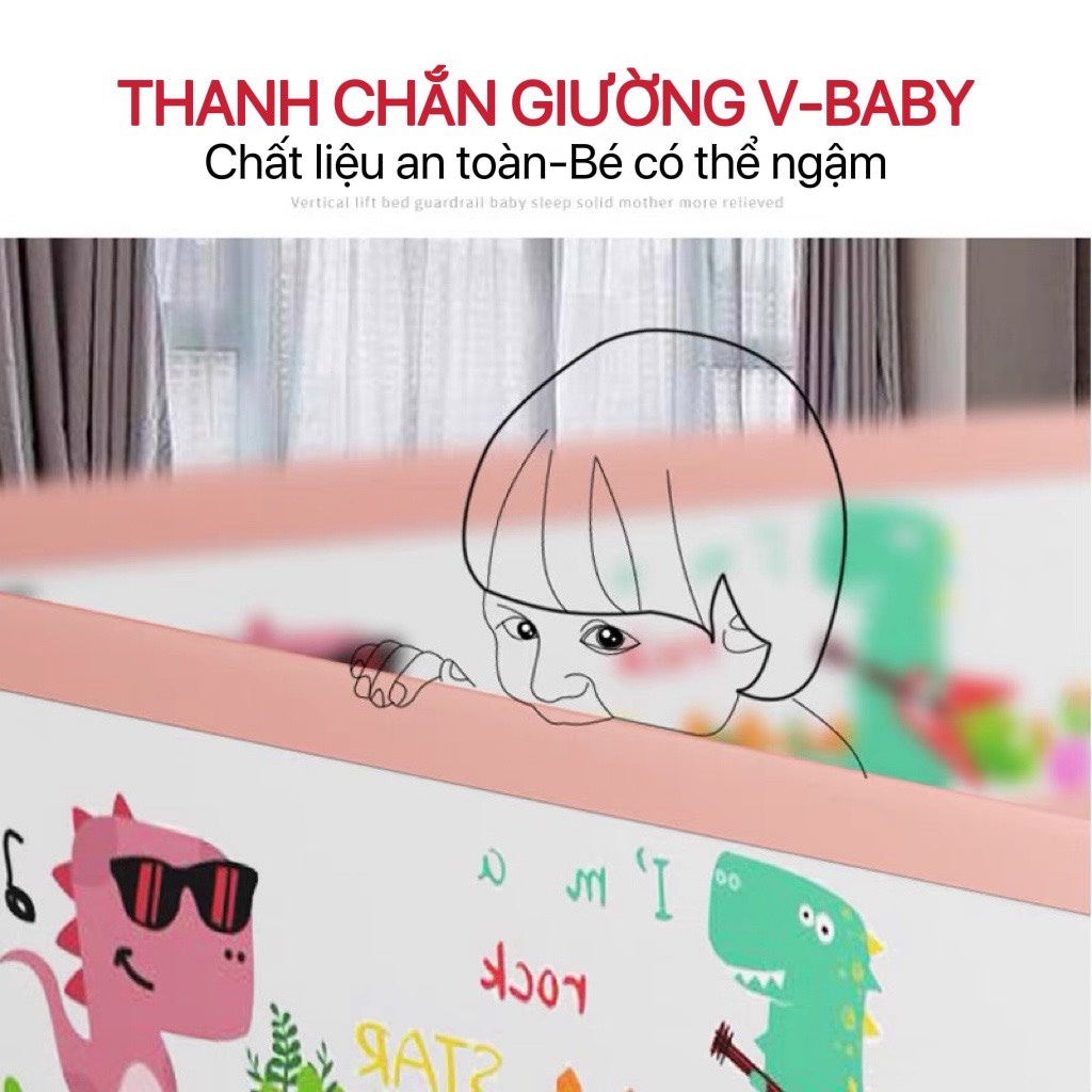 Thanh chắn giường cho Bé- Mẫu mới nhất- 1m8- Màu Xanh