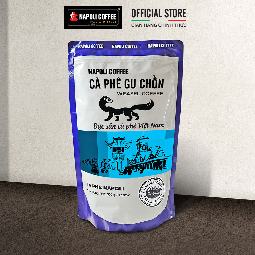 Cà Phê Chồn Napoli Coffee 500g/túi - Cafe Arabica/Robusta/Culi Hạt SẠCH Cao Cấp Chuyên Pha Phin hoặc Máy