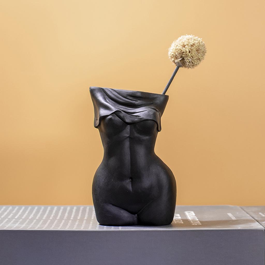 Female Body Vase Statue Desktop Living Room Flower Pot Decorative
