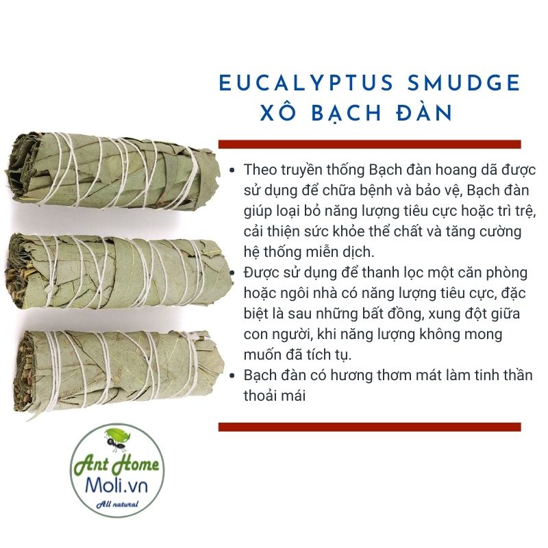 Bộ sưu tập các loại xô thơm thanh tẩy nhà cửa (Palo santo/white sage/blue sage/juniper/Cedar sage...)