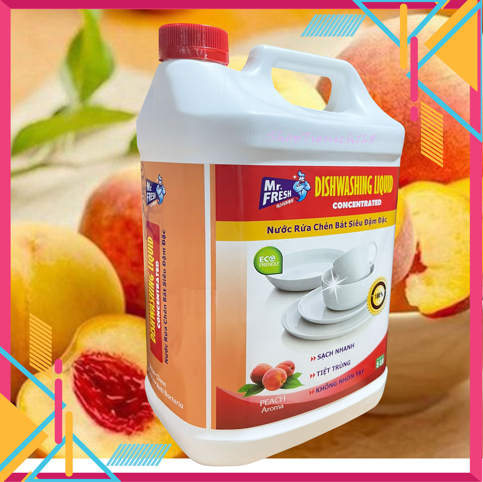 Nước rửa chén bát siêu đậm đặc Mr.fresh 5L hương cam