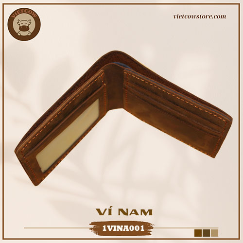 Ví Nam Da Bò Pullup, Bóp Nam Da Bò Pullup, Ví Nam Thời Trang_VietCow_1VINA003