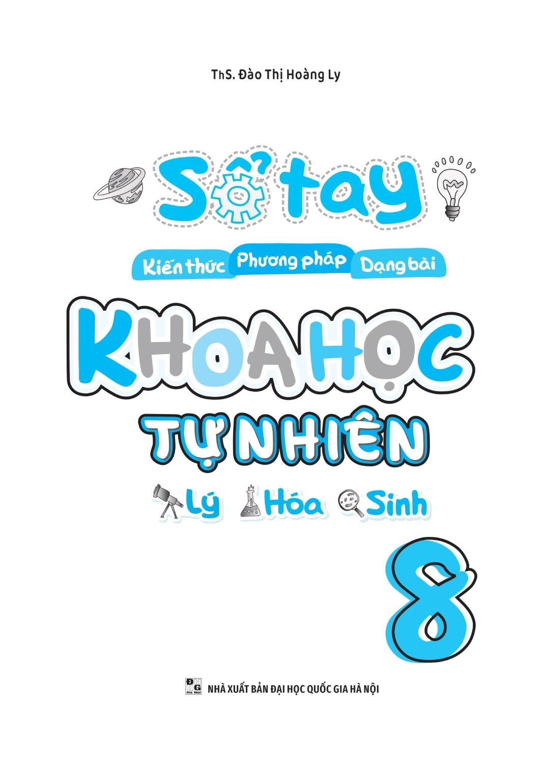 Sách - Sổ Tay Kiến Thức Khoa Học Tự Nhiên Lý-Hóa-Sinh Lớp 8