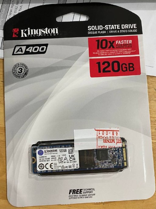 Ổ cứng SSD Kingston A400 M.2 2280 SATA III 120GB SA400M8/120G - Hàng Chính Hãng