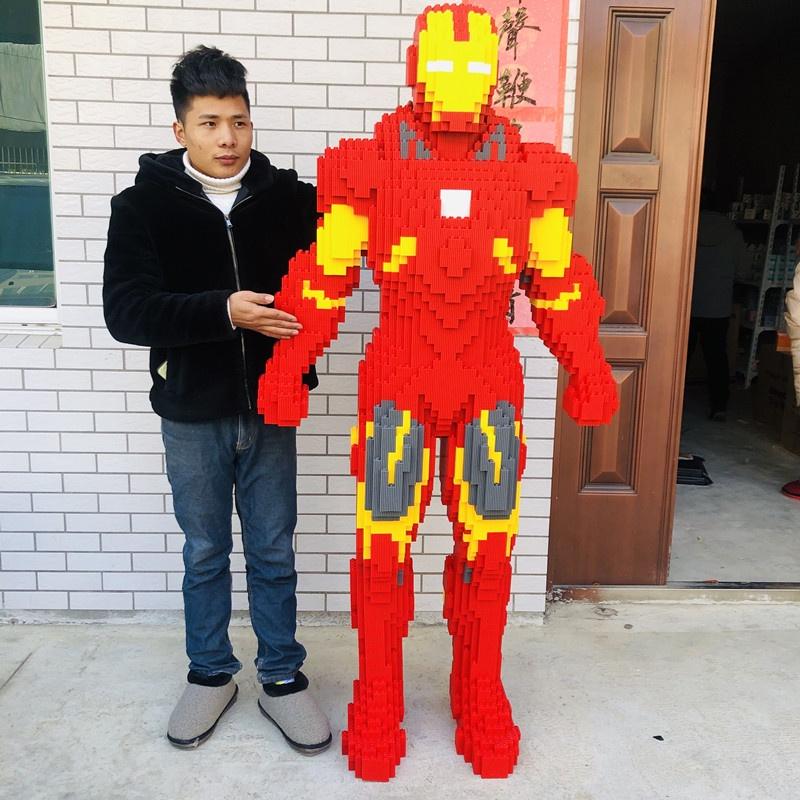 Đồ chơi thông minh lego cho bé xếp hình 3d Ironman khổng lồ King Of Gifts