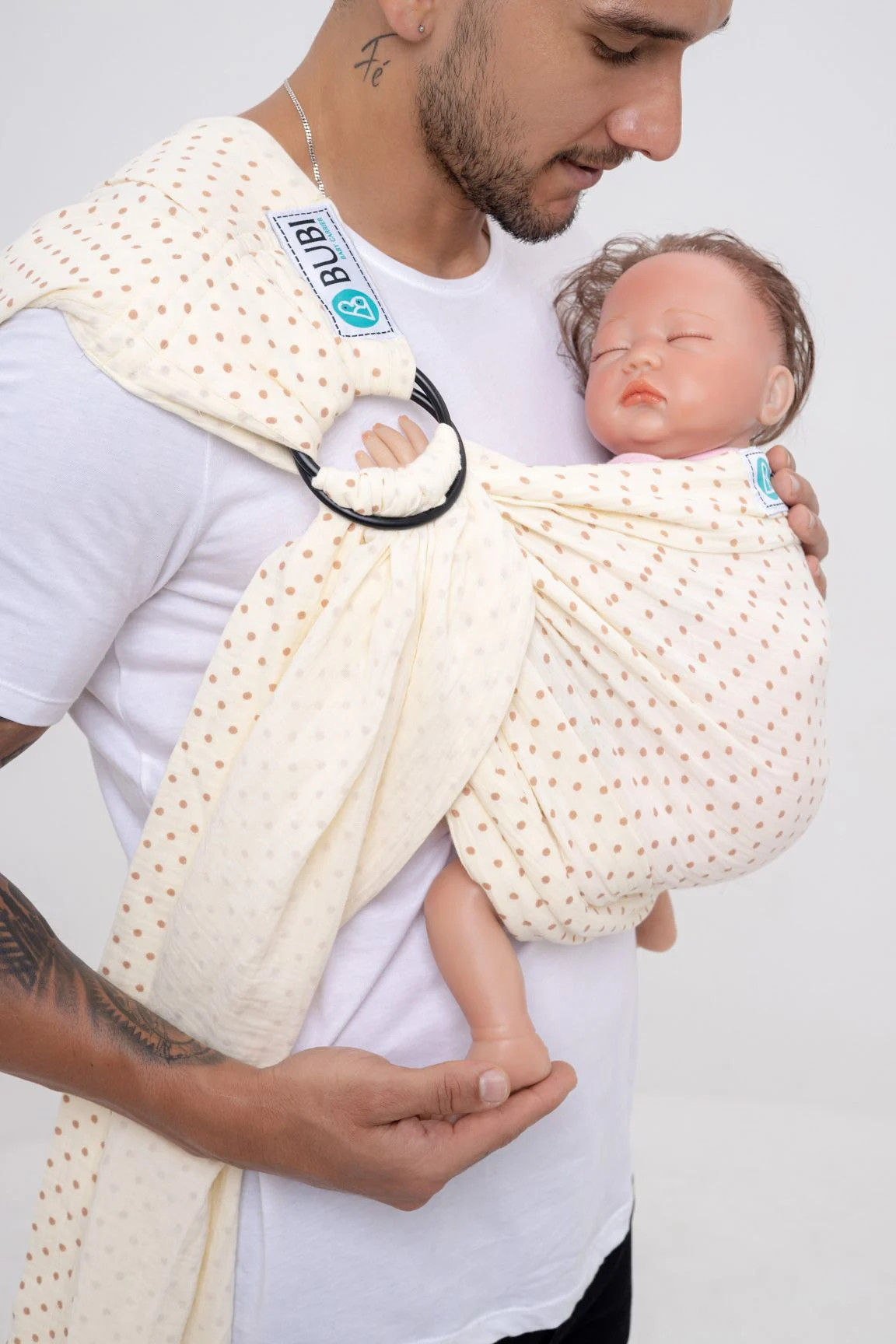 BUBI Ring Sling Gen 1 - Muslin Cotton - Thỏ hồng