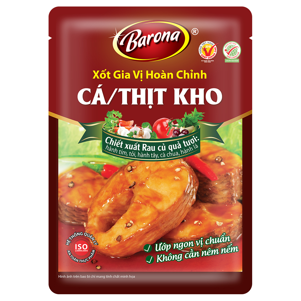 Xốt gia vị hoàn chỉnh cá/thịt kho BARONA