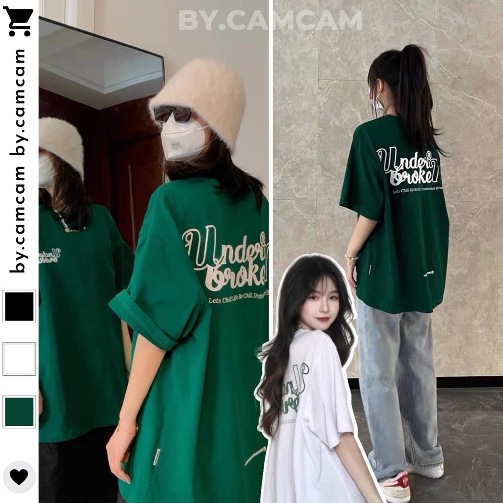 Áo thun phông rộng dài tay lỡ giấu quần nam nữ unisex UNDERBROKEN Xanh Lá 100% Cotton hàng Hottrend Kanimi