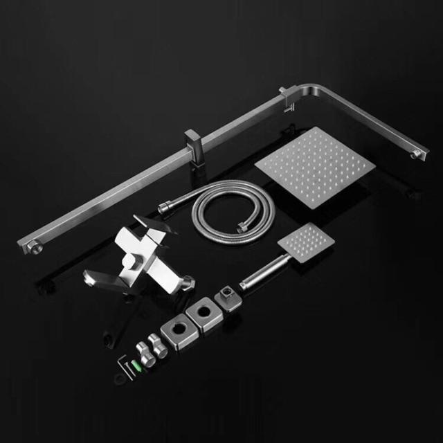 Bộ sen cây VUÔNG tắm nóng lạnh Inox 304 cao cấp