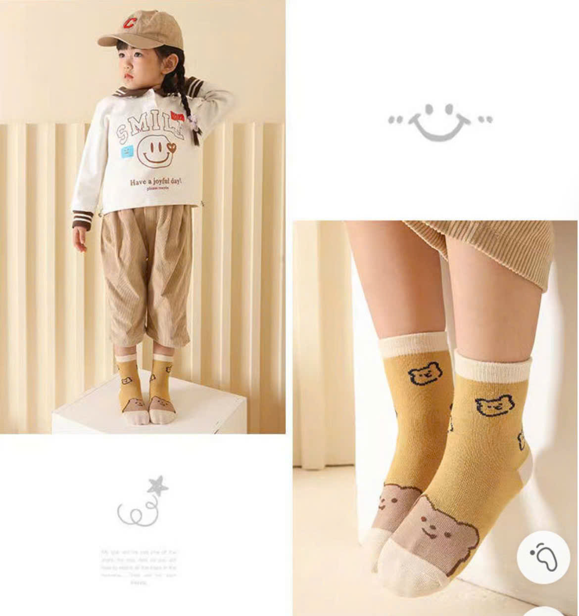 SET 5 ĐÔI TẤT VỚ 36 DỄ THƯƠNG TỪ 1-12 TUỔI DÀNH CHO BÉ GÁI