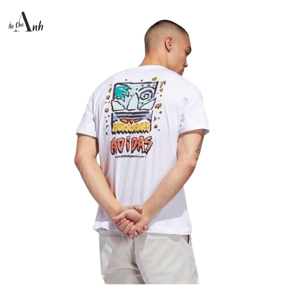 Áo thun nam trơn cổ tròn ngắn tay vải thun quảng châu họa tiết CUTE phong cách áo unisex trẻ trung - A109