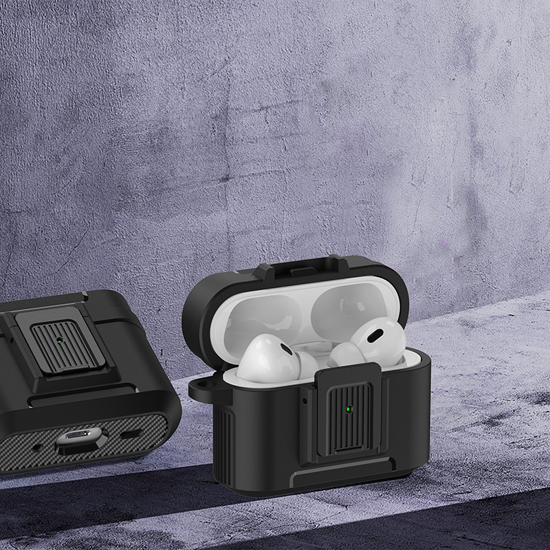 Bao Case Ốp Lock Box Có Khóa Chống Thất Lạc Rơi Tai Nghe cho Airpods Pro 2 - Hàng Chính Hãng
