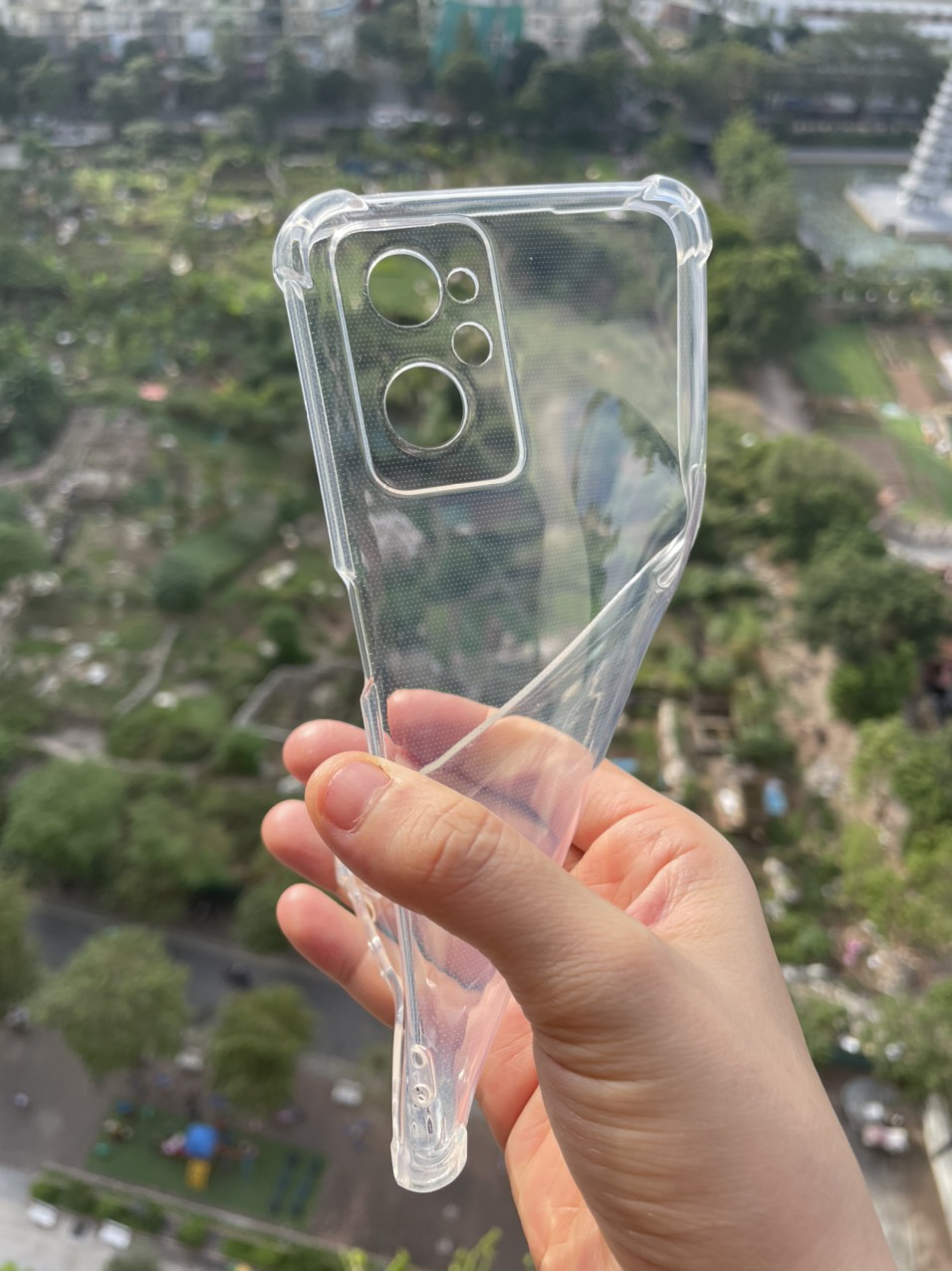 Ốp Lưng cho Realme 9i, Oppo A96 4G Dẻo Trong Suốt Chống Sốc Có Gù Bảo Vệ 4 Gốc