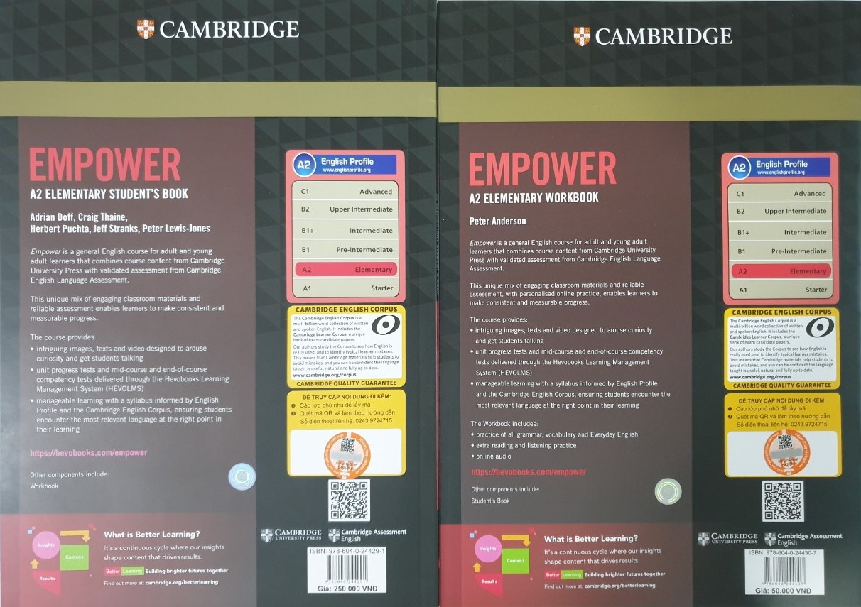 Combo 2 cuốn: Empower A1 Starter Student's Book with Online Access + Empower A1 Starter Workbook with Online Access