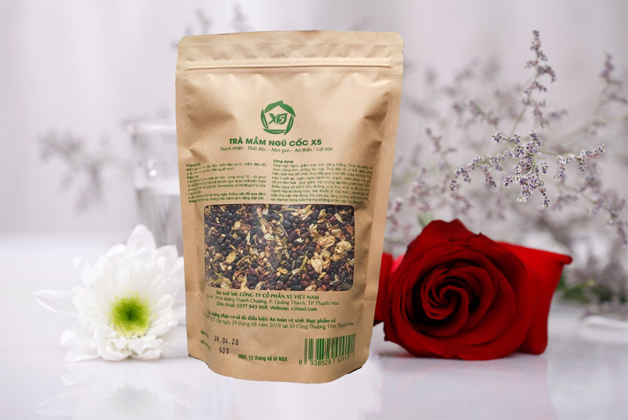 Combo 02 Trà Mầm Ngũ Cốc X5 : Giảm Cân- Tiêu Mỡ- Ngủ Ngon- Đẹp Da- Ngăn Ngừa Tiểu Đường- Ăn Ngon- Hết Táo Bón- Sáng Mắt- Lợi Sữa- Mát Sữa