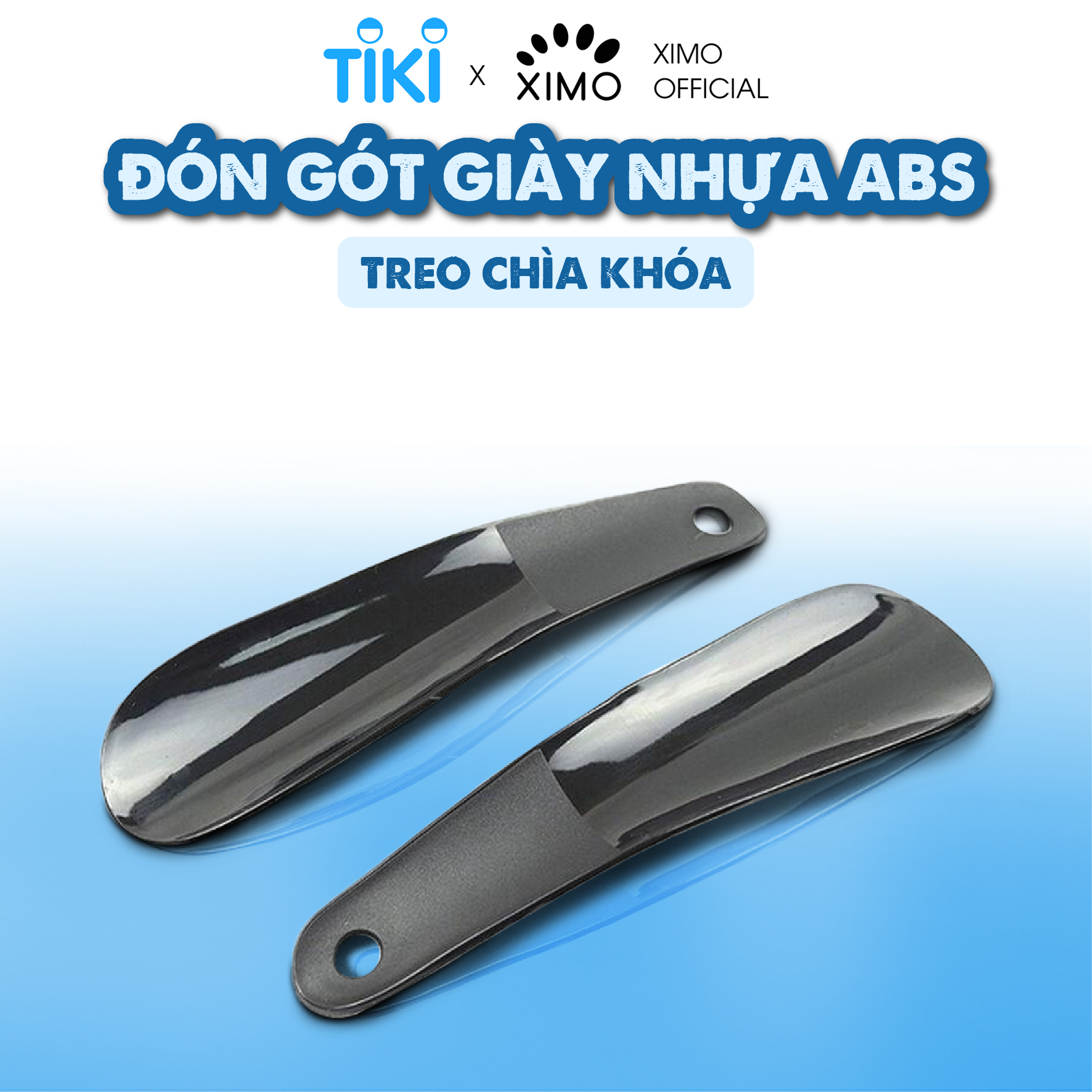 Đón gót giày nhựa ABS bóng treo chìa khóa
