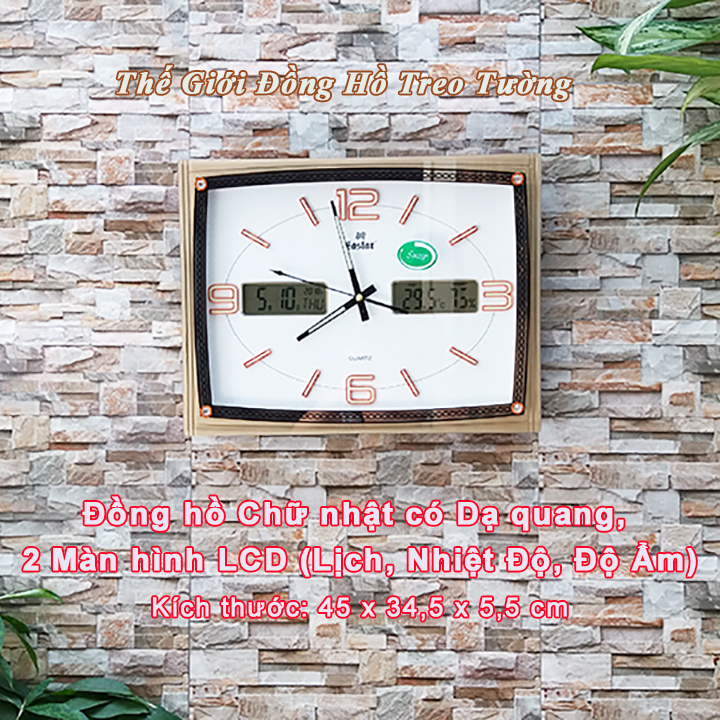 Đồng hồ Eastar Dạ quang , Kim trôi có Lịch Vạn Niên, Nhiệt độ và Độ ẩm