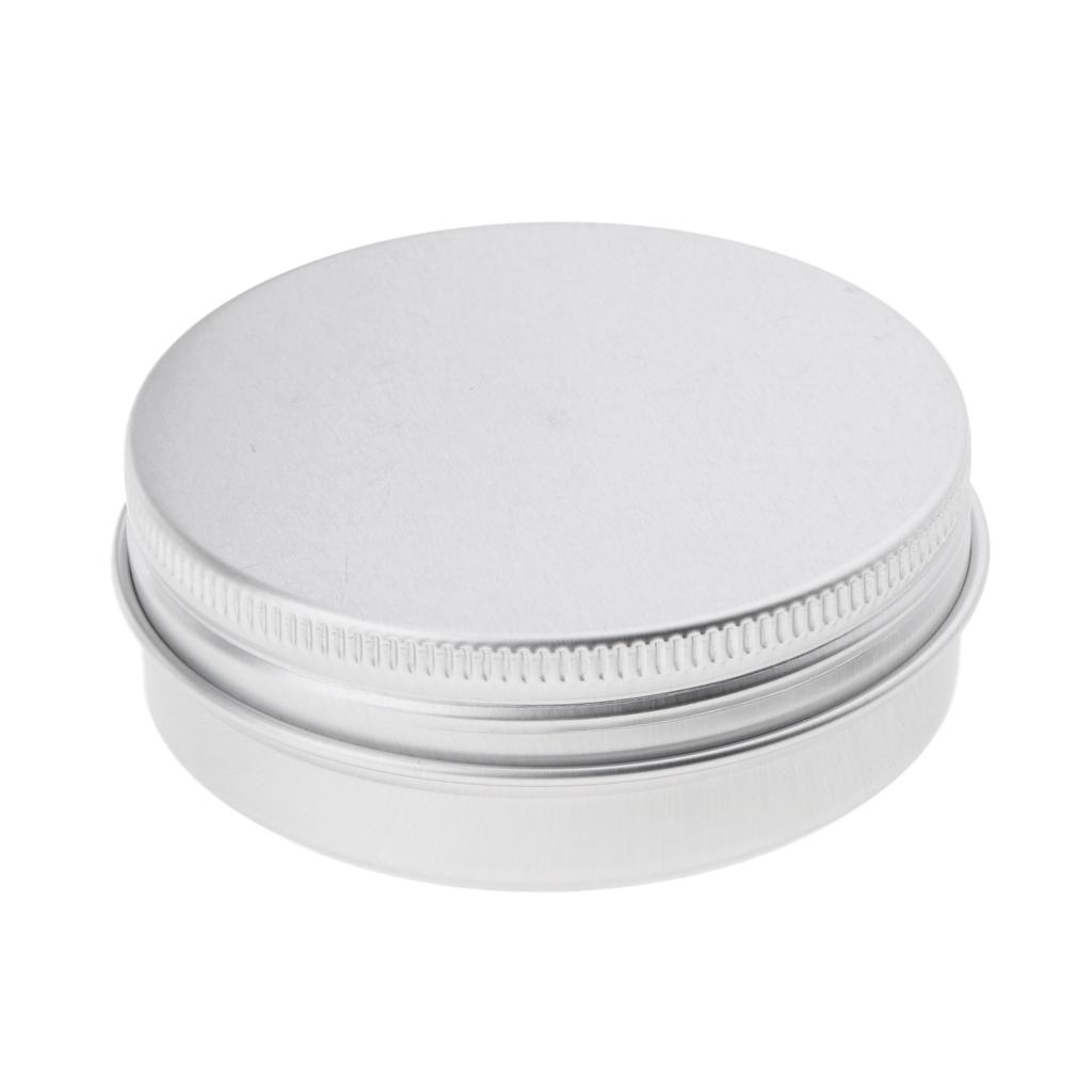 16x Aluminium Empty Cosmetic Pot Jar Travel Tin Balm Container Box Screw Lid